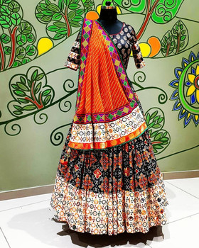  New 2021 Presenting Beautiful Designer Printed work Festival Lahenga Choli