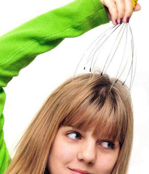 Acupressure Bokoma Hand Held Scalp Head Massager for Pain Relief
