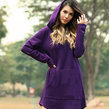 Long Sleeve Hooded Clothes Women's Designer Solid Color Long Hoodies Loose Casual Sweatshirt