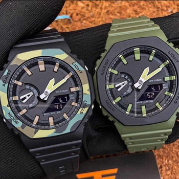  New 2100 LED Dual Display Men's Sports Watch Royal Oak Electronic Digital Watch All functions can be operated High quality