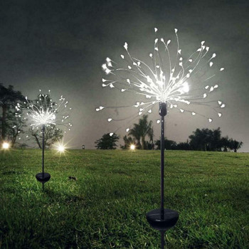  90/120/150LED Solar Light lamps Outdoor Grass Globe Dandelion Waterproof Flash String Lights Lawn Firework Lamp Garden Christmas Deco