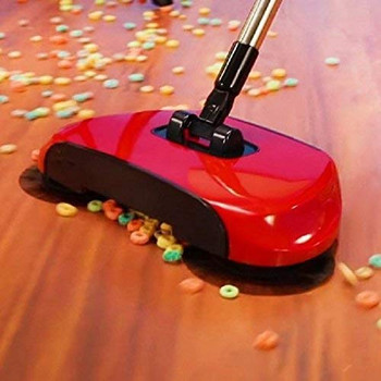 Sweep Drag All-In-One Plastic Small Household Hand Push Rotating Sweeping Broom, Room and Office Floor Sweeper Cleaner Dust Mop