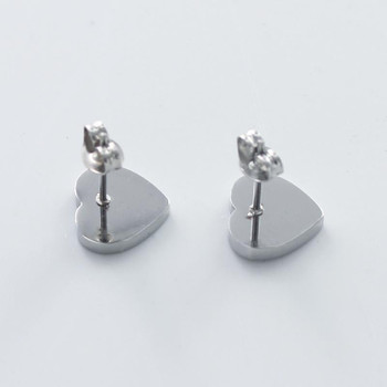 New Style Stainless Steel Fashion T Ear Stud Jewelry Heart-Shaped Pendant Earrings Love Earrings For Women's Party Wedding Gifts 