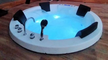 MEGA Jacuzzi 6x6 FT Spa Bath Tub Mega 6 Feet Round Jacuzzi Bath Tub