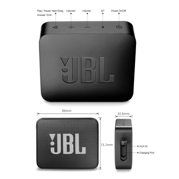 IPX7 Waterproof Wireless Portable JBL GO2 Bluetooth Speaker-DELETED-1740053236