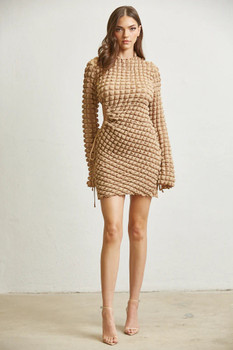 2025 Women's Bell Charm Waffle Dress