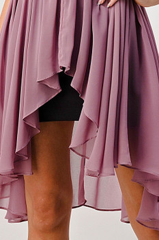 Women's Strapless Lace-Up High-Low Dress Women's Strapless Lace-Up High-Low Dress