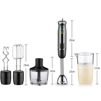 LUCOG 2018 Electric Hand Blender for Kitchen Multi-functional Food Processor 220V Stainless Steel Chopper Whisk Mixer Set