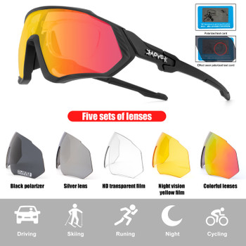 Kapvoe Cycling Sunglasses Mtb Polarized Sports Goggles Bicycle Cycling Eyewear