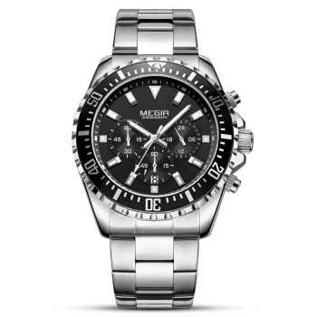 MEGIR Chronograph Watches Stainless Steel Men Wrist Hombre Boys Watches
