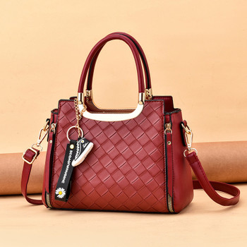 Women Shoulder Bag Large Capacity Crossbody Handbag With Pendant