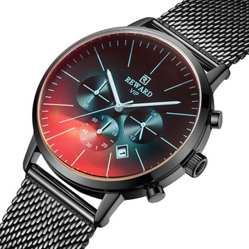 Reward Mens Luxury Watch Quartz Low Color Changing Round Alloy Sport watch