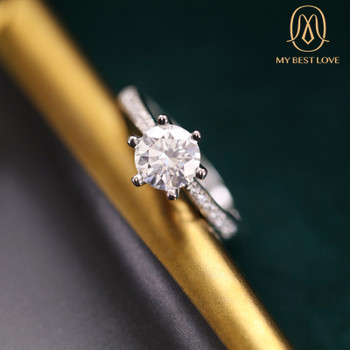 925 Sterling Silver Special Favor Wedding Ring Moissanite Ring for Women