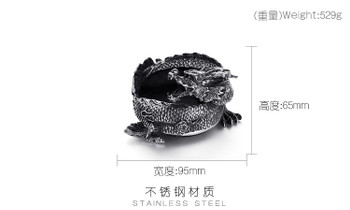 KALEN Dragon Ashtray Stainless Steel Home Smoking Accessory