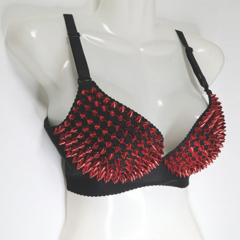 New Fashion Design Bra Rivets Punk Spike Studded Bra