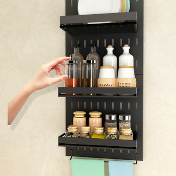 Goldmine Wall Mounted Dish Rack Pegboard Rack for Kitchen Utensils Pantry