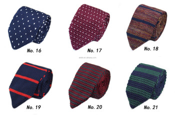 Knitted Necktie Leisure Triangle Striped Tie Normal Sharp Corner Neck Ties Men