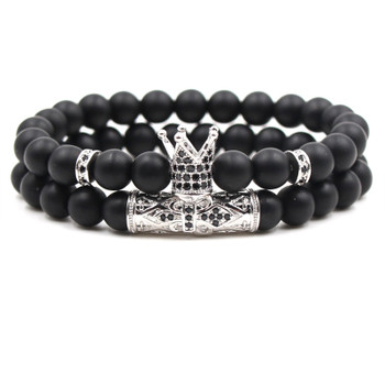 Fashion Natural Stone Adjustable Jewelry Agate Beaded Black Designer Bracelet