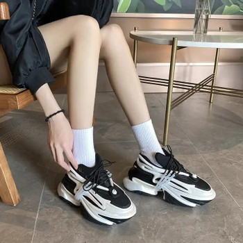 Thick Sole Fashion Shoes Men Spaceship Bullet Casual Chunky Sneakers for Men
