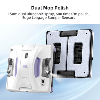 HOBOT S6 Pro Smart Wireless Water Spray Dual Mop Polish Window Cleaning Robot