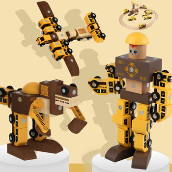 Educational Robot Magnetic Variety Assembly Car DIY Track Engineering Train Toy