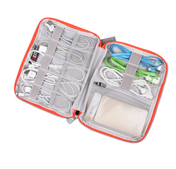 Travel Nylon Electronic Accessories Desk Cable File Storage Organizer Bag