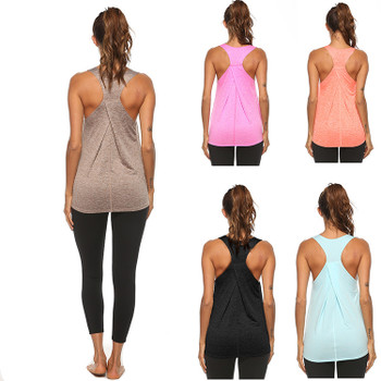 Womens Sports Gym Racer Back Running Vest Fitness Jogging Yoga Tank Top Shirts