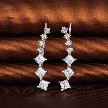 7 Zircorn Ear Cuff Earrings 925 Sterling Silver Ear Climber Women