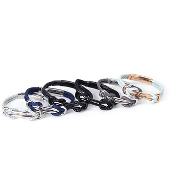 Silver Stainless Steel Bracelet Men's Women Hip Hop Stainless Steel Bracelet