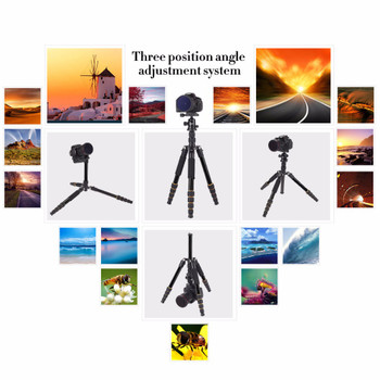 ZOMEI lightweight Portable Q666 Professional Travel Camera Tripod Monopod aluminum Ball Head compact for digital SLR DSLR camera