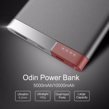 ROCK PowerBank 5000mAh External Battery 5000 mAh Power Bank Full Capacity Phone Charger Back Up Battery Two Way Charge