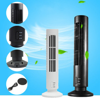 New 5V 2.5W Mini Portable Cooling Purifier Air Conditioner Tower Bladeless Home Office PC Computer Laptop USB Desk Fan