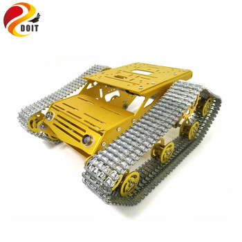 DOIT MY100 All Metal Tank Chassis Robot Chassis RC Tank Model Tracked Car with DC 9V motor+Metal Tracks+Aluminum Alloy Chassis