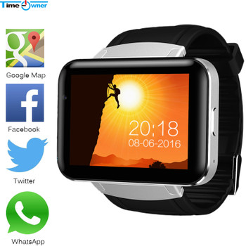 Time Owner DM98 Bluetooth Clock Smart Watch Android 4.4 OS 512MB RAM 4GB ROM Notification Support SIM Card