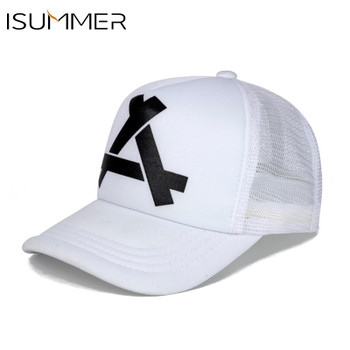  ISUMMER 2018 Summer Baseball Mesh Cap Men Hat Hip Hop Snapback Hat Dad Hat Adjustable Leisure Women Men Cap bone