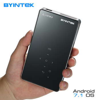 BYINTEK UFO P8I Android 7.1 OS  Projector mini portable micro Built-in WIFI Bluetooth 4500mAH Battery with HDMI USB SD Card