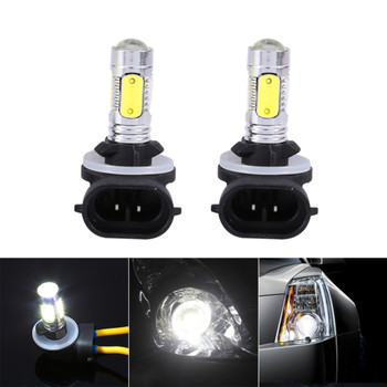 2x Car Truck 5 COB LED 7.5W 6500K HID White Fog Lights DRL Bulbs H27W/2 881