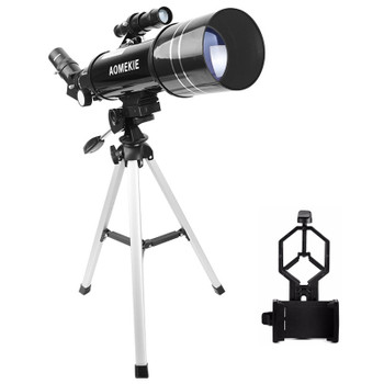 AOMEKIE F40070M Astronomical Telescope Moon Bird Watching HD Telescope with Compact Tripod&amp;Phone Holder Gift for Kids Beginner