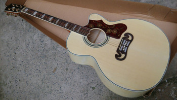 New J200 single cut acoustic guitar SJ200N electric acoustic Guitar single cutaway Acoustic black hard shell