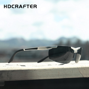  HDCRAFTER 2017 Fashion Sunglasses Aluminum Magnesium Frame mens Polarized Sunglasses Men Driving sun glasses