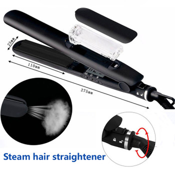 Steam Function Flat Iron Tourmaline Ceramic Vapor Professional Hair Straightener Straightening Irons EU/US/UK Plug