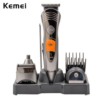 Kemei 7 In 1 Waterproof Electric Hair Clipper Sets Rechargeable Hair Trimmer Men Electric Shaver Beard Trimmer Nose Ear Trimmer