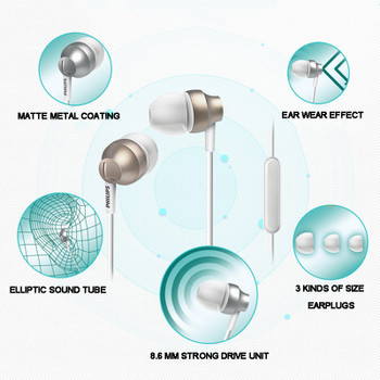  Philips SHE3855 Wire Control Headset Support Loptap /Ipad/ with Microphone Volume Adjustment for samsung Galaxy 8 Official Test