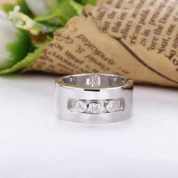 Slovecabin France Popular Jewelry 925 Sterling Silver Moved Wedding Ring For Women Silver 925 Crystal Ring Fine Jewelry Anillos