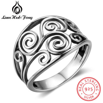 100% 925 Sterling Silver Rings Vintage Style Rings For Women Mother's day Anniversary Classic Gift(Lam Hub Fong)