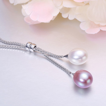 Fashion natural freshwater 925 sterling silver jewelry pearl pendant necklace wedding for women mother pearl pendant best gifts