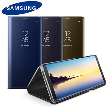 Samsung Original S8 S8 Plus Clear View Standing Cover Smart  Screen Protect Flip Case G950 G955 Shell Shockproof