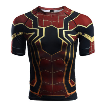 Raglan Sleeve Spiderman 3D Printed T shirts Men Compression Shirts 2018 Summer NEW Cosplay Crossfit Tops For Male Fitness Cloth
