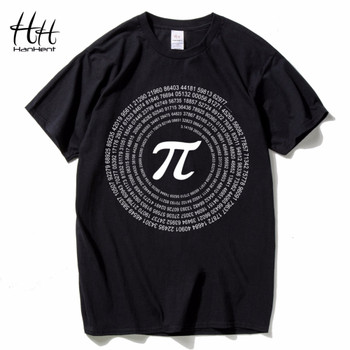 HanHent Novelty Pi Math TShirts Men's Cotton Loose Short Sleeve Tee shirts Geek Style T shirt Nerd Casual Man's T-shirts Tops