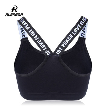 ALBREDA New Style Fitness Women Sports Bra Yoga Padded Crop Top Gym Workout Sexy bras Running Quick drying Vest Clothing Female
